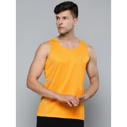 ALCIS Yellow Slim Fit Round Neck Sleeveless Sports T-Shirt-picture-27