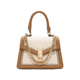 ALDO Beige & White Color Block Small Handbag-picture-26