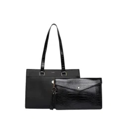 Aldo Black Solid Medium Tote Handbag-picture-28