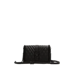 Aldo Black Striped Medium Sling Handbag-picture-17