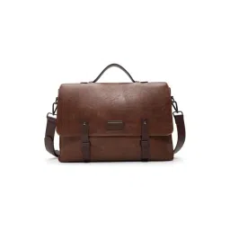 Aldo Cognac AGRERAMOND Textured Medium Briefcase-picture-28