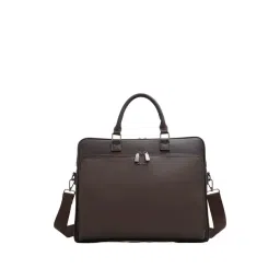 Aldo Dark Brown Synthetic Medium Laptop Messenger Bag-picture-20