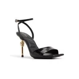 Aldo Harmonious Women Black Textured Stilettos Heels-picture-11