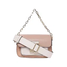 Aldo Light Brown Textured Medium Sling Handbag-picture-30