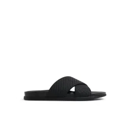 Aldo Men's Black Cross Strap Sandals-picture-33
