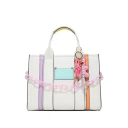 Aldo White Combo Printed Tote Handbag-image-39