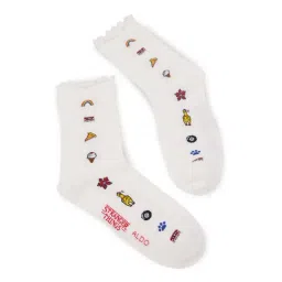 ALDO White Printed Socks-image-24