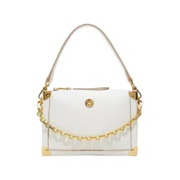 ALDO White Solid Medium Shoulder Handbag-image-10