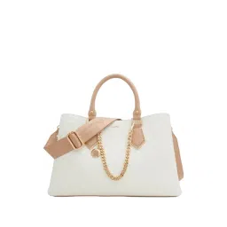 Aldo White Textured Medium Handbag-image-46