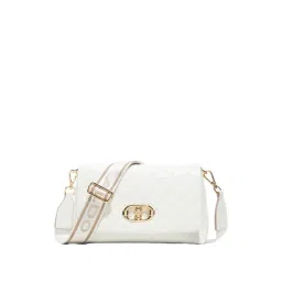 ALDO White Textured Medium Sling Handbag-picture-22