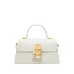 ALDO White Textured Small Handbag-image-48