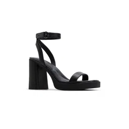 ALDO Women Leather Block Heel Sandals with Buckles-picture-23