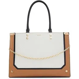 aldo Women's Monogram Satchel, White-picture-12