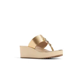 Aldo Women's PENELOPY Gold T-Strap Sandals-picture-16