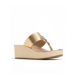 Aldo Women's PENELOPY Gold T-Strap Wedges-picture-27