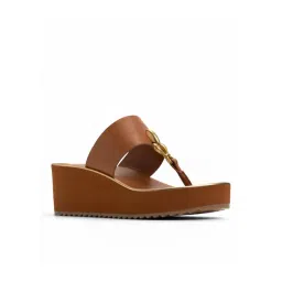 Aldo Women's PENELOPY Medium Brown T-Strap Wedges-picture-25