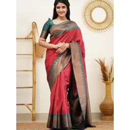 Aldwych Floral Woven Design Banarasi Saree-picture-11