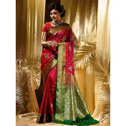 Aldwych Woven Design Zari Banarasi Saree-picture-35