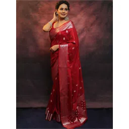 Aldwych Woven Design Zari Banarasi Saree-picture-18