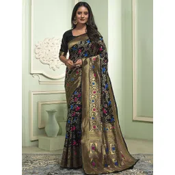 Aldwych Woven Design Zari Silk Blend Banarasi Saree-picture-18