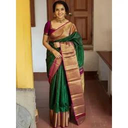 Aldwych Woven Design Zari Silk Blend Banarasi Saree-picture-12