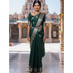 Aldwych Woven Design Zari Silk Blend Handloom Banarasi Saree-picture-24