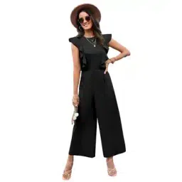 alekya Women Round-Neck Jumpsuit with Short Sleeves-picture-27