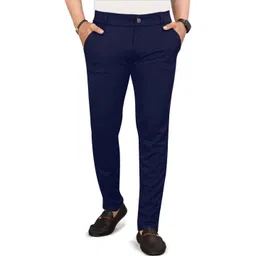 Alenjoy Men Casual Blue Trousers-picture-12