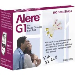 Alere 100Pcs AG-4000 G1 Glucometer Strips with 25 Lancets Free-picture-16