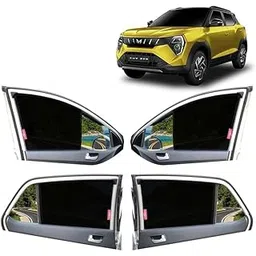 Alex Traders Car Side Window Curtain Sun Shades Non Magnetic Compatible with Mahindra XUV 3XO Year 2024 Onwards All Model, Half Cut in Front Window, Cotton Mesh, Complete Set of 4 Pieces.-image-18