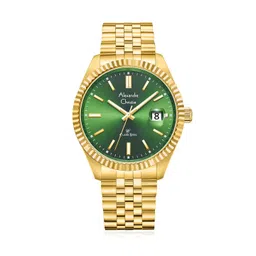 Alexandre Christie Men Dial & Stainless Steel Bracelet Style Straps Analogue Watch 5002MDBGPGN-picture-12