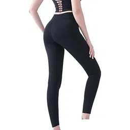 alexvyan Black Skinny & Slim Fit Gym Wear Yoga Pants Ankle Length Leggings Workout Active wear | Stretchable Workout Tights | High Waist Sports Fitness for Girls & Women- Nylon Fiber & Spandix-picture-27