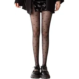 alexvyan Bow Design Black Streachable Semi Sheer Women's/Girls's High Waist Pantyhose Tights Durable Stockings Nylon & Spandix-picture-55