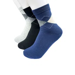 Alexvyan Men Pack Of 3 Patterned Calf-Length Socks-image-26