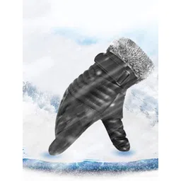 Alexvyan Men Zigzag Snow & Wind Proof Riding ThermalWarm Winter Touch Screen Gloves-picture-42