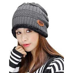 Alexvyan Women Self Design Thermal Fleece Soft Knitted Warm Winter Woollen Beanie-picture-16