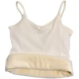 alexvyan [XS to S Size Girls Women Female Teens Winter Slips Slim Fit Cotton Thermal Fleece Lined Underwear Tops Camisole Top Warm Base Layer Stretchy Body Vest-picture-24