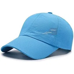 Alexvyan Men's Cotton Breathable Sun Visor Cap Sport Baseball Golf Cricket Adjustable Summer Cap for Golf Tennis Cricket Cycling Running - Sun UV Protection(Blue)-picture-12