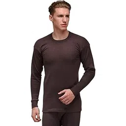 alfa Men's Solid Round Neck Full Sleeves Thermal Top (Color May Vary)-picture-12