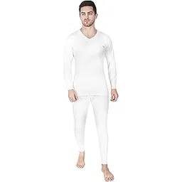 alfa Quilted Premium Steam Disinfected Men's V-Neck Full Sleeves Cotton Thermal Top and Trouser Set-picture-54