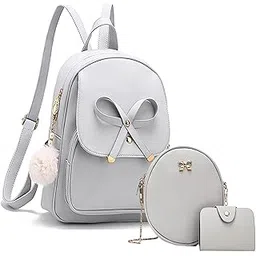 alice Girls 3-PCS Fashion Cute Mini Leather Backpack sling & pouch set for Women//Rakhi gift for Sister-picture-40