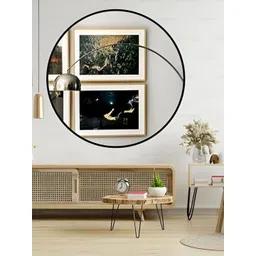 Ali.G.I Black Round Glass Wall Mirror-picture-35