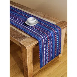 Alina decor Blue & Orange Digital Printed Table Runner-picture-34