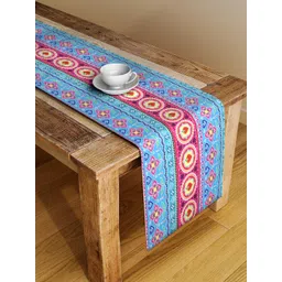 Alina decor Blue & Pink Digital Printed Table Runner-picture-10