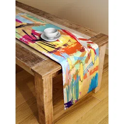Alina decor Blue & Yellow Digital Printed Table Runner-picture-40