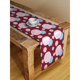 Alina decor Maroon & Pink Digitally Printed Table Runner-picture-39