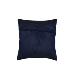 Alina decor Navy Blue & Gold-Toned Set of 2 Embellished Square Cushion Covers image 3