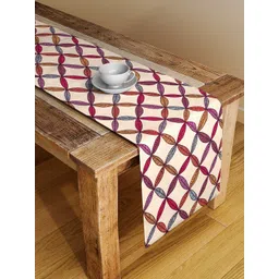 Alina decor Pink & Purple Digital Printed Table Runner-picture-23