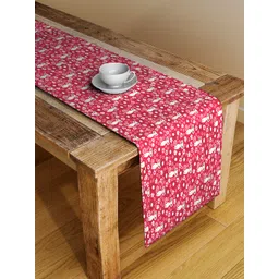 Alina decor Pink & White Digitally Printed Table Runner-picture-10
