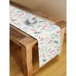 Alina decor Pink & White Floral Printed Table Runner-picture-11